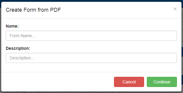 Create Form from PDF