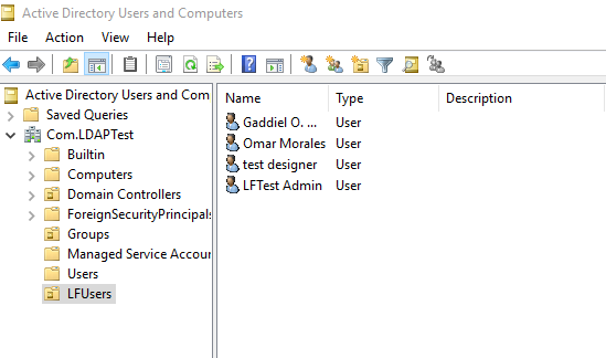 Active Directory Users List